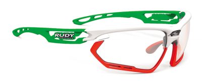 フォトニック ホワイトグロスフレーム/ バンパーレッド インパクトX2 調光ブラックレンズ