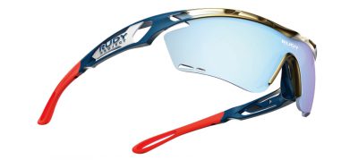 トラリクス TEAM BAHRAIN/MERIDA ゴールド ブルー レッドフレーム マルチレーザーアイスレンズ