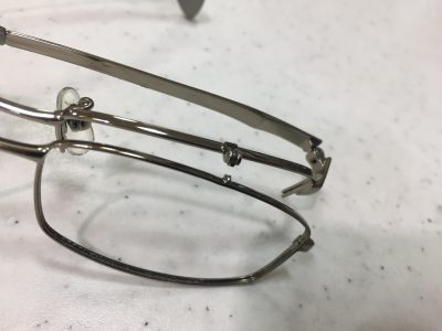 跳ね上げメガネ 修理